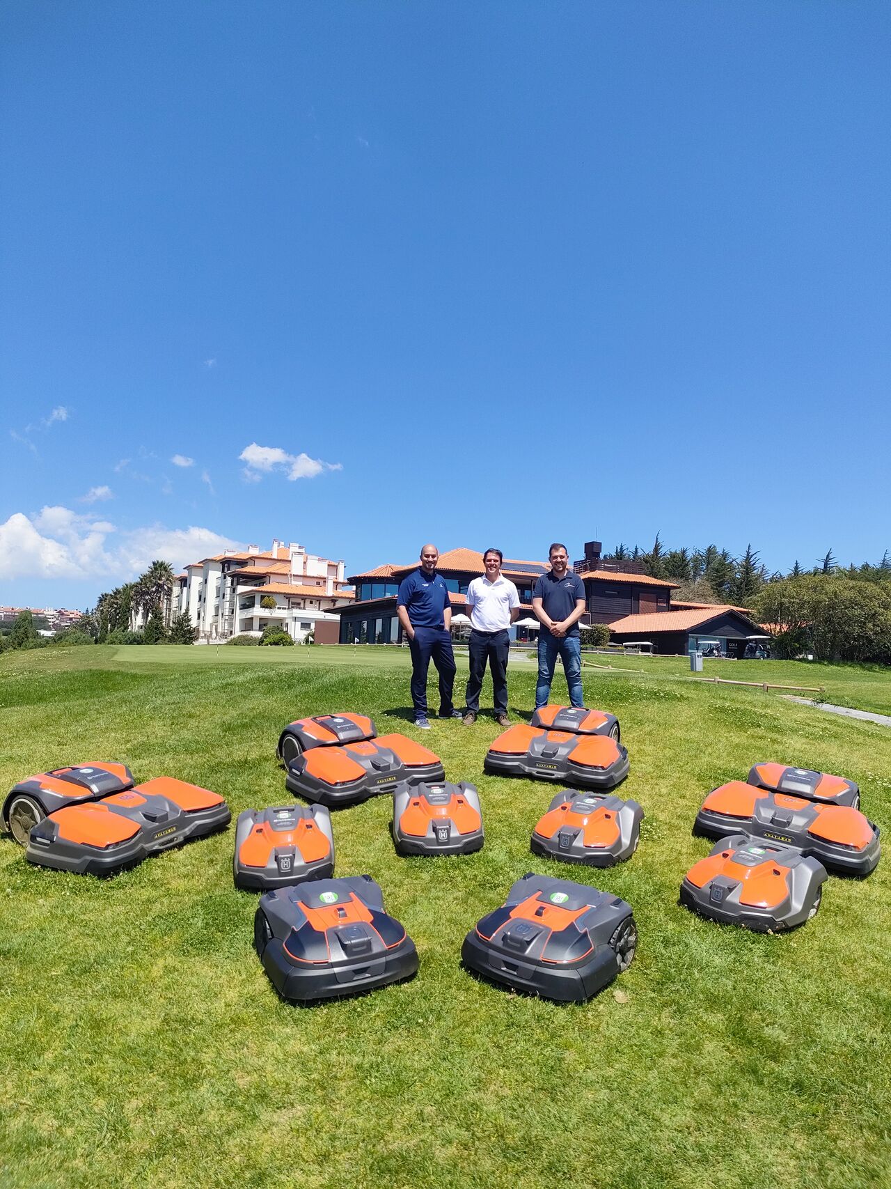TerraSYNC team training session with complete robotic mower fleet deployment